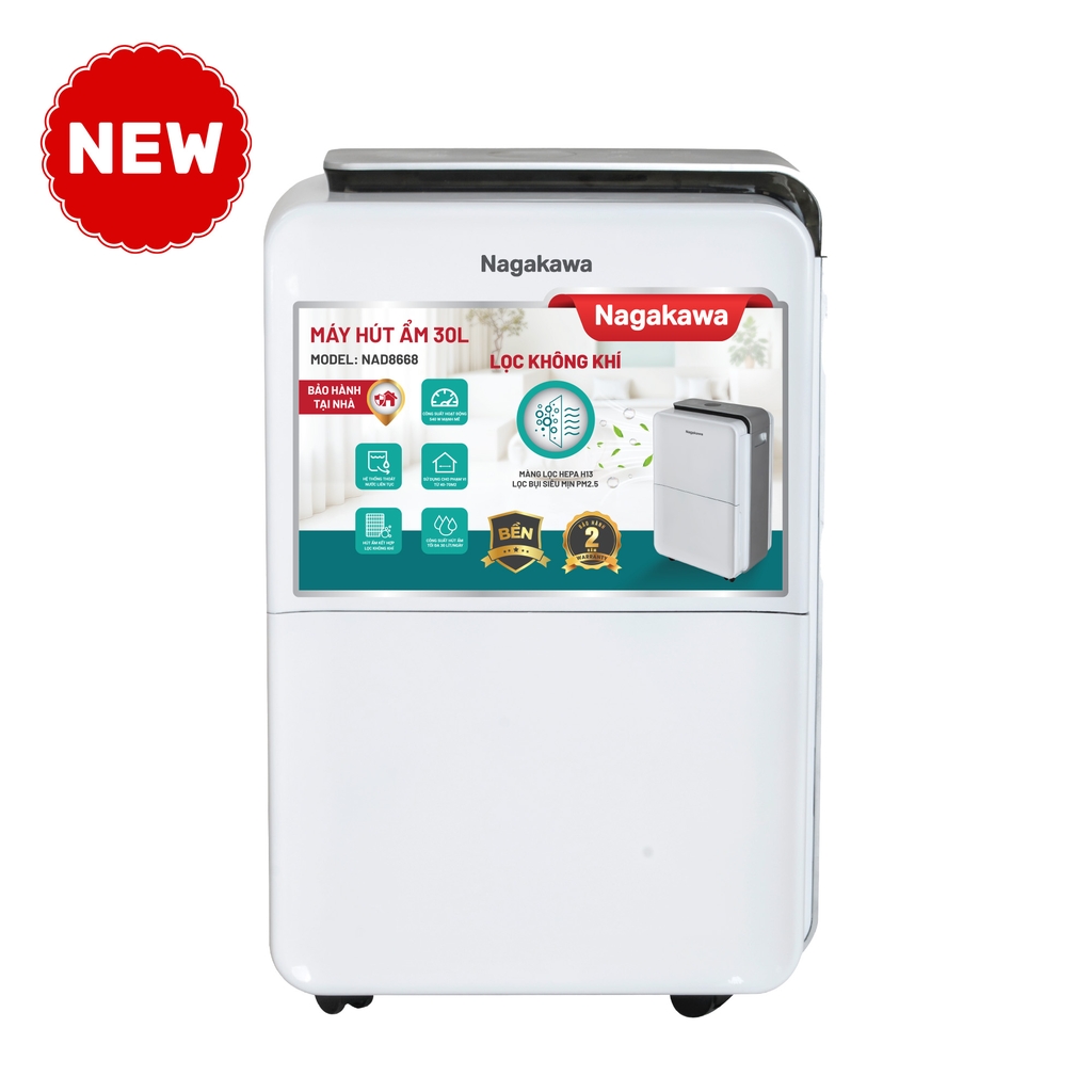 Máy hút ẩm lọc không khí 30 lít Nagakawa NAD8666